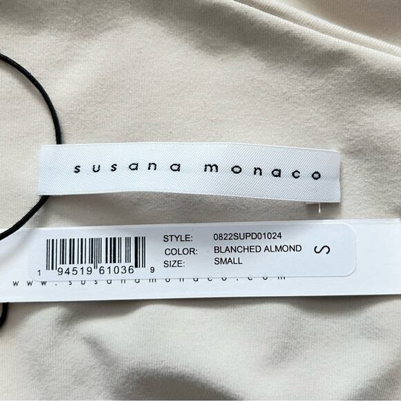 Susana Monaco Revolve Mock Neck Cut Out Flare Dress Size Small NWT - Picture 5 of 10